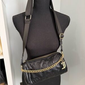 Juicy Couture Roll Barrel Bag Quilted Logo Chain